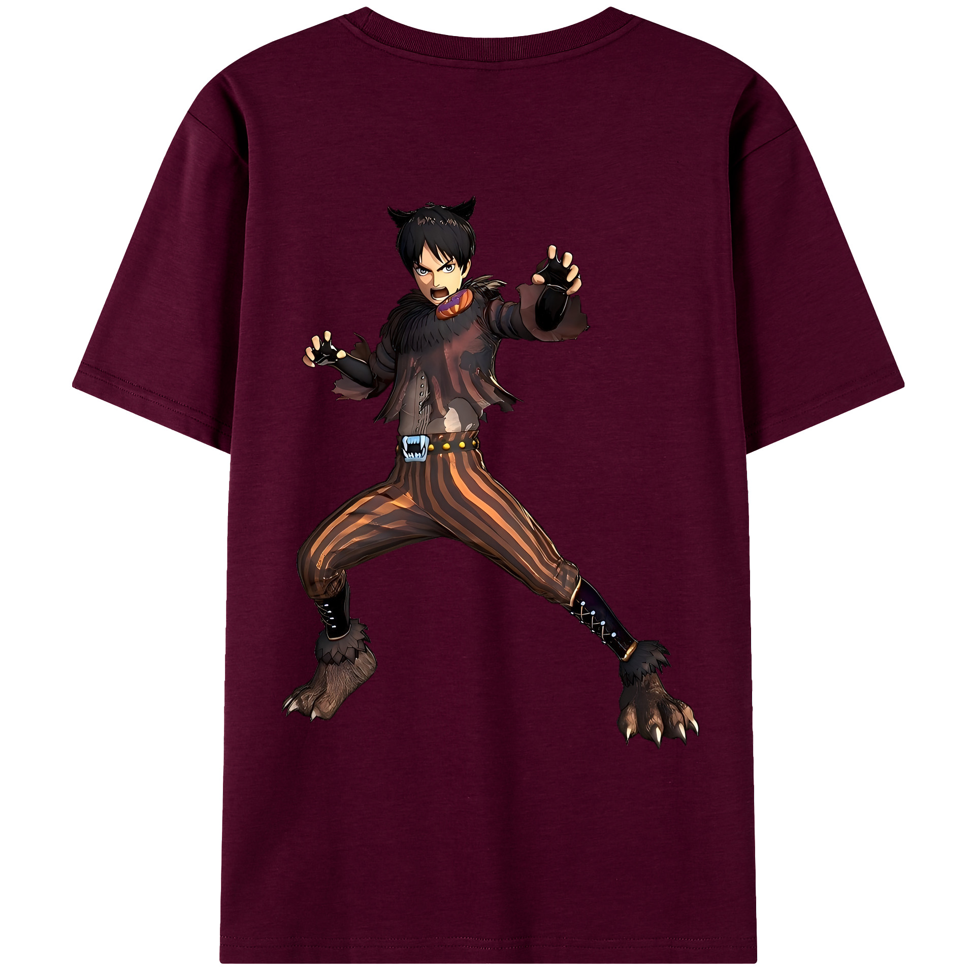 （画像用） 進撃の巨人 エレン･イェーガー Attack on Titan Eren Jäger レディース半袖Tシャツ(バックプリント)